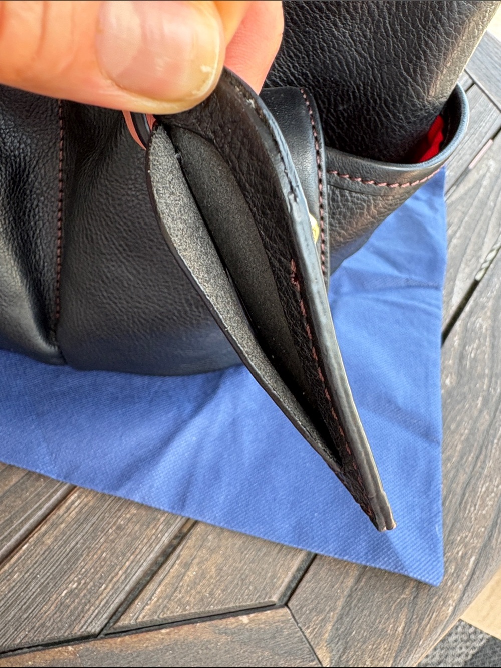 Dooney & Bourke Black Leather Bucket Bag. - Picture 13 of 14